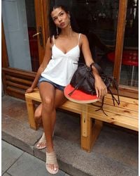 Bershka - Ruffle Strap Top - Lyst