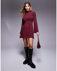 ASOS - – superweiches, ausgestelltes minikleid - Lyst