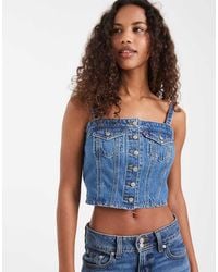 Levi's - Denim Corset With Front Pockets - Lyst