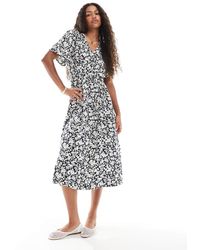 ONLY - Midi Tea Dress - Lyst