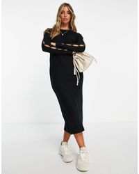 ASOS Denim Kimono Sleeve Sash Midi 