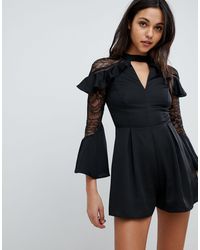 lipsy lace insert jumpsuit