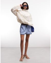 ASOS - Tipped Pull On Shorts With Tie - Lyst