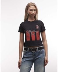 PRNT - England Stripes Football Graphic Cropped T-Shirt - Lyst