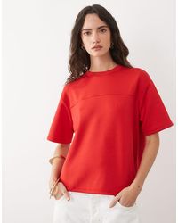 ASOS - Co-ord Interlock T Shirt With Seam Detail - Lyst