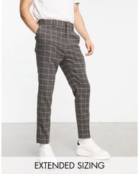 ASOS - Tapered Wool Mix Smart Trousers - Lyst