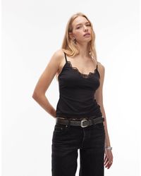 ASOS - Polyamide Trim Lace Trim Cami - Lyst