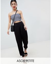 ASOS Трикотажные Гаремные Брюки - Черный