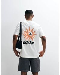 adidas Originals - T-Shirt With Sun Back Print - Lyst