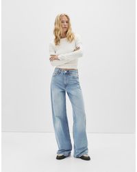 Pull&Bear - Jeans Met Wijde Pijpen - Lyst