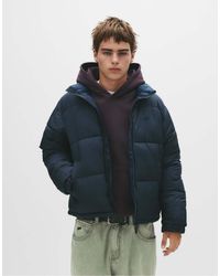 Pull&Bear - Piumino Con Cappuccio E Stampa Stwd - Lyst