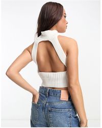 PacSun - High Neck Knitted Crop Top - Lyst