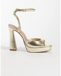 River Island - Open Back Heeled Sandal - Lyst