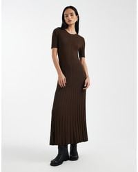 Threadbare - Short Sleeve Knitted Maxi Dress - Lyst