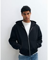 ASOS - Essentials Oversized Boxy Zip Through Hoodie - Lyst