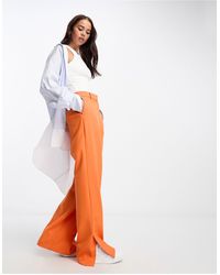 SELECTED - Femme Tailored Textured Twill High Waisted Trousers - Lyst