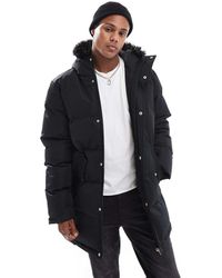 Brave Soul - Gewatteerde Parka Met Capuchon Met Imitatiebont - Lyst