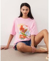 Rip Curl - Rip Curl X Farm Rio Graphic Print Oversized Tee - Lyst