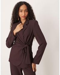 Aware - Tie Side Tailored Blazer Co-ord - Lyst