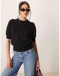 Gina Tricot - Maglione Con Maniche Corte A Sbuffo - Lyst