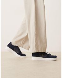 Polo Ralph Lauren - Masters Court Suede And Leather Trainers - Lyst