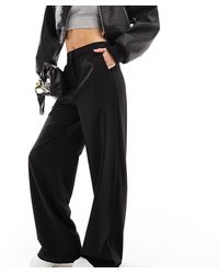 ASOS - Pantalones De Sastre Negros De Pernera Recta Holgada De Tall - Lyst