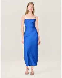 OMNES - Dresses Riviera Satin Midi Dress With Tie-Back - Lyst