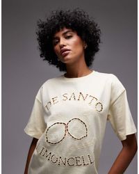 TOPSHOP - Cutwork Limoncello Oversized Tee - Lyst