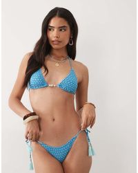 Mango - Teen Crinkle String Bikini Set - Lyst
