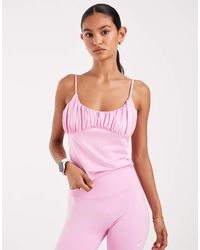 Nike - One Dri-Fit Ruched Tank - Lyst