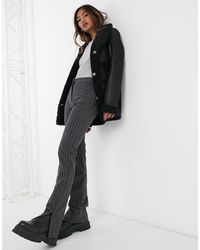 Urbancode Siris - Omkeerbare Jas Van Imitatieschapenvacht - Zwart