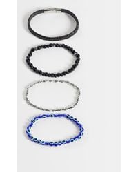 ASOS - Confezione Da 4 Bracciali Con Perline E Corda Multicolore - Lyst