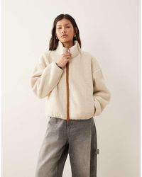 Abercrombie & Fitch - Fleece Met Hoge Hals En Rits - Lyst