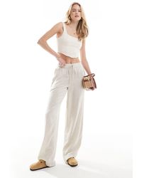 Noisy May - Loose Fit Linen Mix Trouser - Lyst