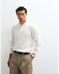 ASOS - Essential Knitted Lightweight Zip Polo - Lyst