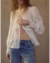 Pull&Bear - Ruffled Blouse - Lyst