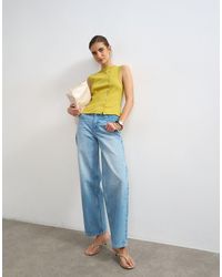 TOPSHOP - Button Through Vest - Lyst