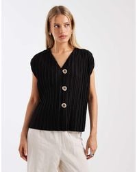 River Island - Plisse Waistcoat - Lyst