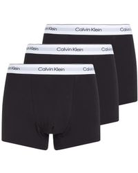 Calvin Klein - Pack De 3 Calzoncillos Negros Reforzados Icon Cotton Stretch De - Lyst