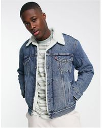 Levi's Suede Sherpa Jacket Tan for Men 