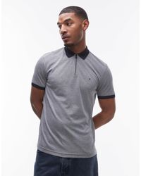 Tommy Hilfiger - – performance oxford – mehrfarbiges poloshirt mit reißverschluss - Lyst
