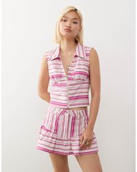 Collusion - Linen Blend Top - Lyst