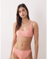Calvin Klein - Logo Bralet Bikini Top - Lyst