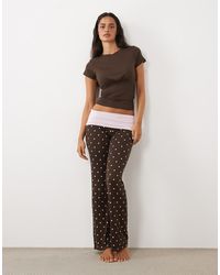 Cotton On - Pyjama Airy Soft T-Shirt And Roll Over Trousers - Lyst