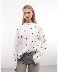 Monki - Oversized Long Sleeve T-shirt - Lyst