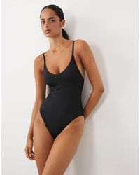 Speedo - Solid V-Neck Swimsuit - Lyst