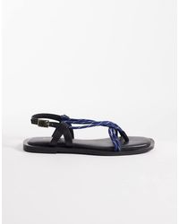 Walk London - Sophia Lace Toe Post Sandal - Lyst