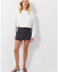 Stradivarius - Balloon-hem Cropped Sweatshirt - Lyst