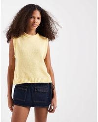 ASOS - Knitted Cotton Blend Boucle Tank Top - Lyst