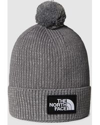 The North Face - Bonnet à pompon avec logo tnf encadré - moyen chiné - Lyst
